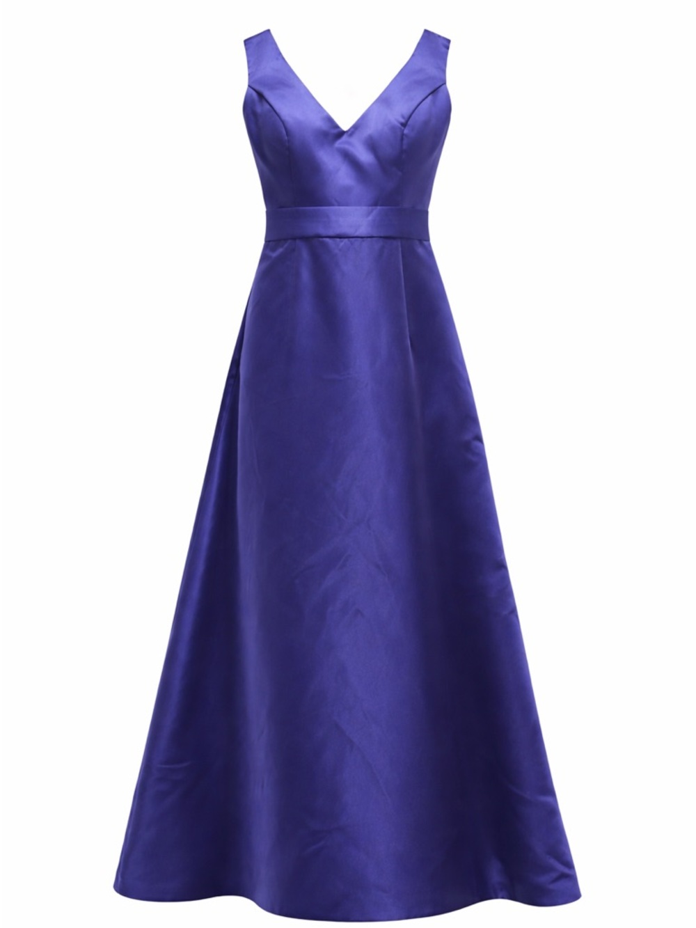 JenJenHouse wedding guest formal satin A line gown regency blue dress size 14